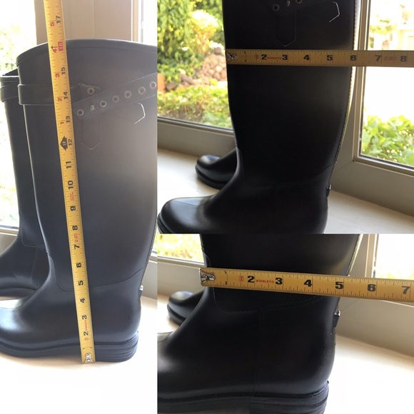 ⛈ Nine West Black Rain Boots - Picture 7 of 8